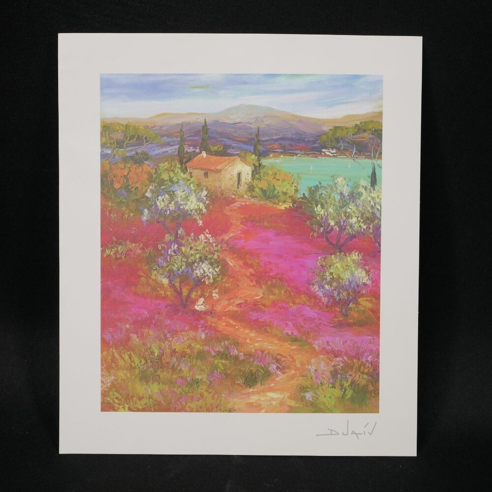 "Arrivee Au Lac" By Duaiv Signed Seriolithograph - Picture 1 of 5